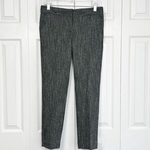 NWT Ann Taylor Black Tweed Devin Fit Slim Ankle Trouser Pants 0